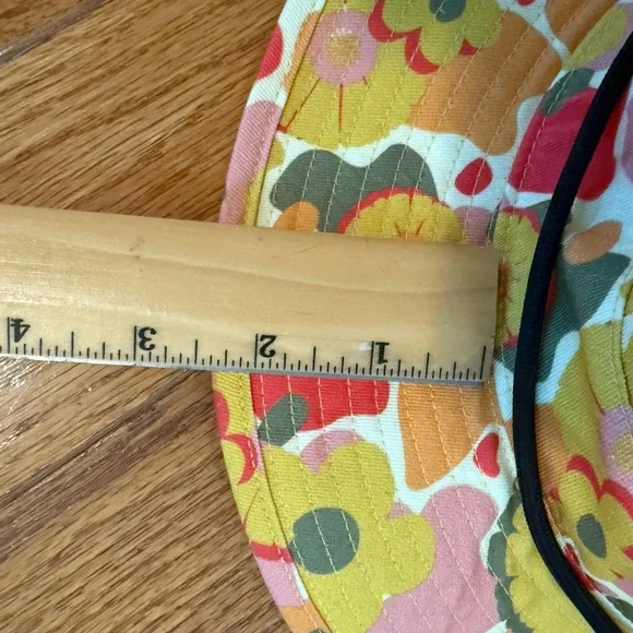 MAD Engine Retro Hippie Boho Flower Bucket Hat with Drawstring Cotton OS - Picture 6 of 10